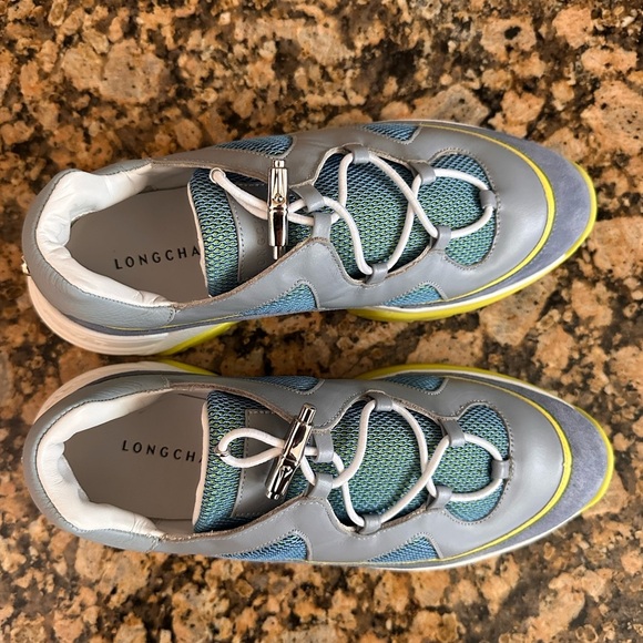 Longchamp Freeminder Blue Tennis Trainers - Picture 9 of 12